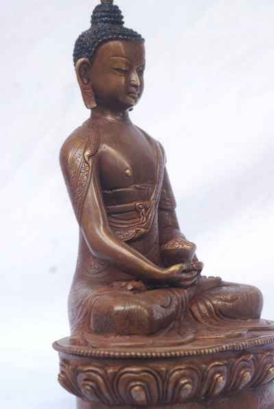 Amitabha Buddha Statue, [chocolate Oxidized]