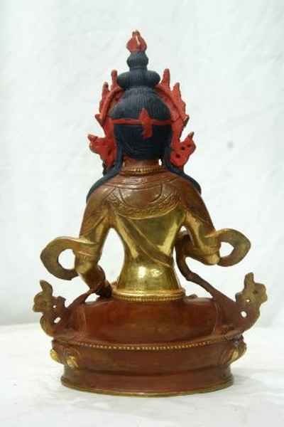 [best Price], Buddhist Statue Of Vajrasattva, [partly Gold Plated], [painted Face], For A Gift, Altars And Buddhist Ritual