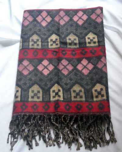 Dhaka Shawl, Multicolor Durable Acrylic Shawl With Various Patterns