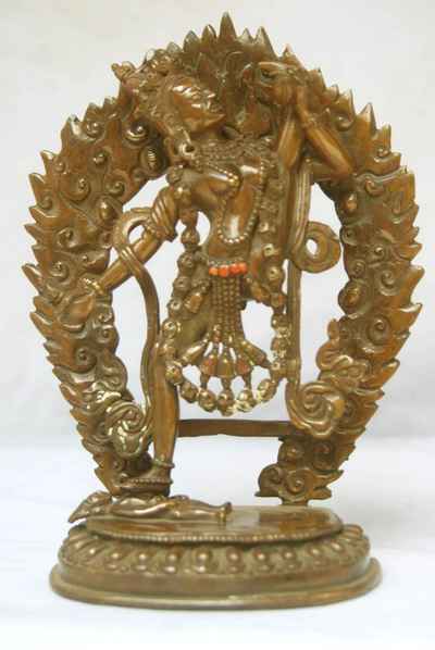 Buddhist Statue Of Vajra Yogini, [chocolate Oxidized], [sold]