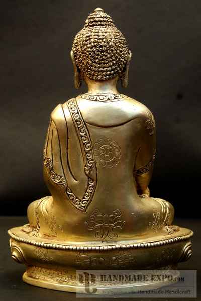 Shakyamuni Buddha, [full Silver Plated], [old Post], [remakable]