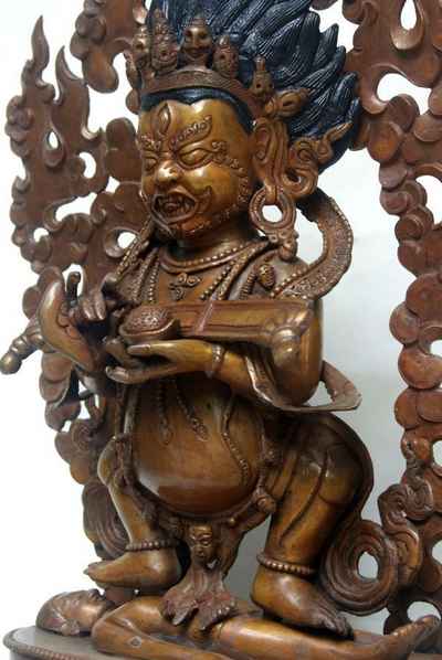 Mahakala Panjaranatha Statue, [chocolate Oxidized]