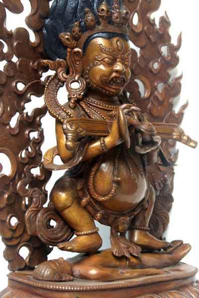 Mahakala Panjaranatha Statue, [chocolate Oxidized]