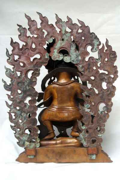 Mahakala Panjaranatha Statue, [chocolate Oxidized]