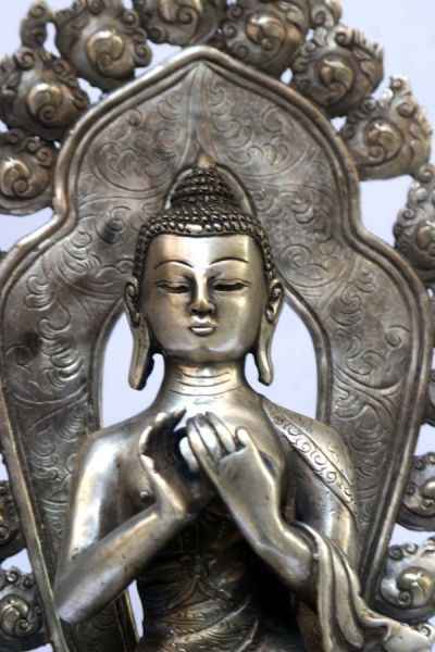 Maitreya Buddha, [silver Plated], [sold]