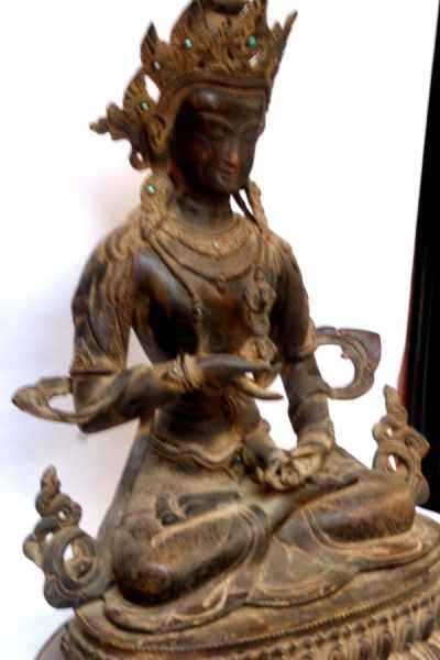 Buddhist Statue Of Vajrasattva, [stone Color Finishing], [old Post], [remakable]