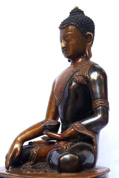 Shakyamuni Buddha, [double Color Oxidation], [old Post], [remakable]