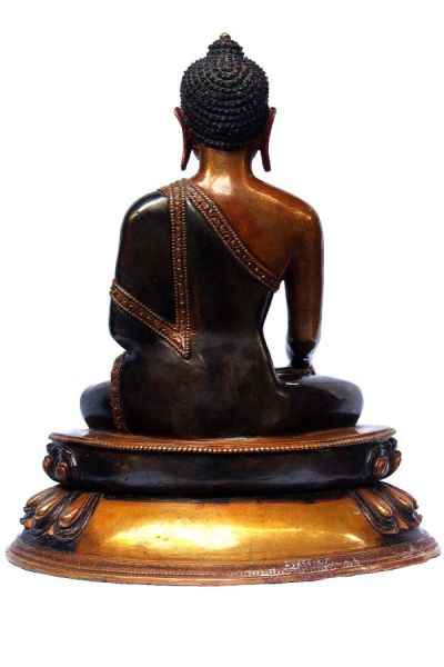 Shakyamuni Buddha, [double Color Oxidation], [old Post], [remakable]