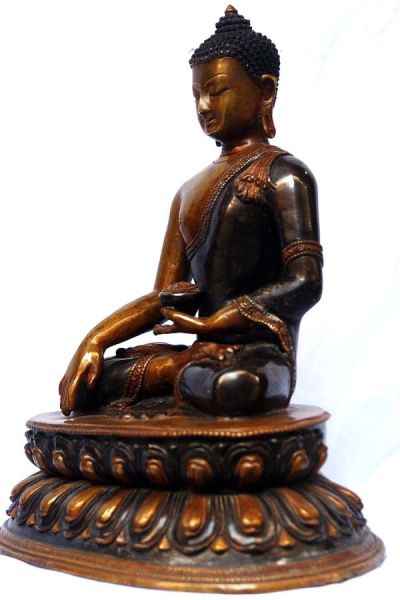 Shakyamuni Buddha, [double Color Oxidation], [old Post], [remakable]