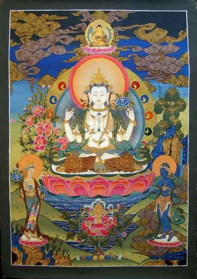 Chenrezig Thangka, [sold]