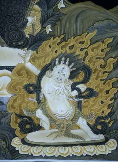 Sahasrabhuja Avalokitesvara Grayscale Newari Thangka