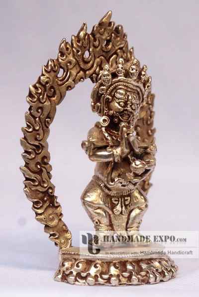 Mahakala Panjaranatha Statue, [full Silver Plated]