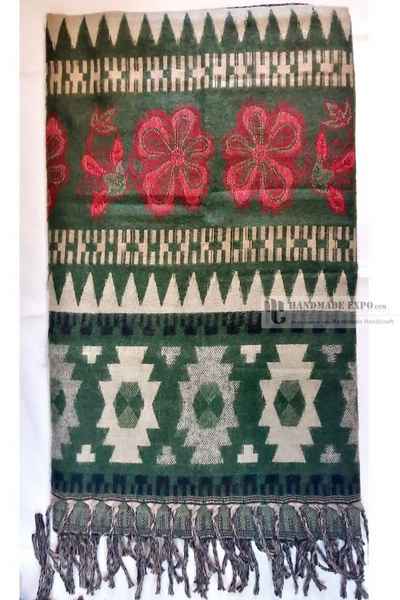 Dhaka Shawl, Multicolor Durable Acrylic Shawl With Various Patterns