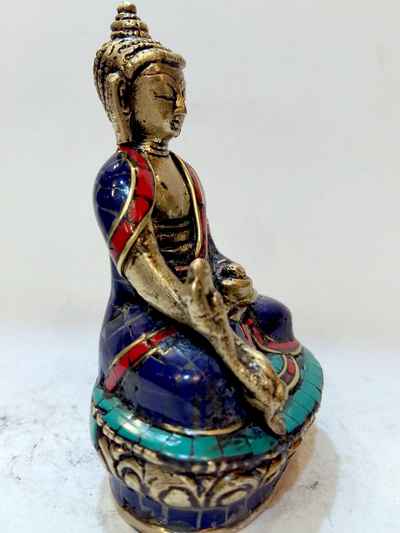 Medicine Buddha With Turquoise Coral And Lapis