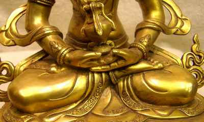 Aparimita, Buddhist Handmade Statue, Chepame, Amitayus, Full Gold Plated, [old Post], [remakable]