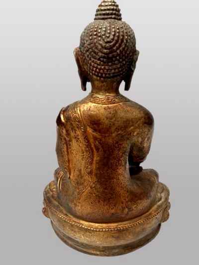 Shakyamuni Buddha [full Gold Plated], Antique Finishing