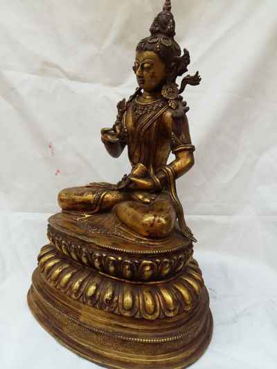 Vajrasattva [full Gold Plated], Antique Finishing, [old Post], [remakable]