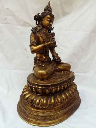 Vajrasattva [full Gold Plated], Antique Finishing, [old Post], [remakable]