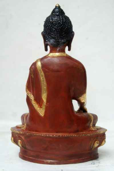 [best Price], Shakyamuni Buddha Copper Partly Gold Plated Statue, For A Gift, Altars And Buddhist Ritual