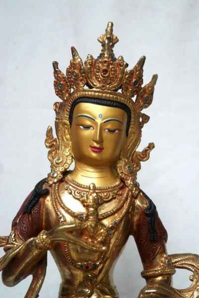 [best Price], Vajrasattva Copper Partly Gold Plated Statue, For A Gift, Altars And Buddhist Ritual