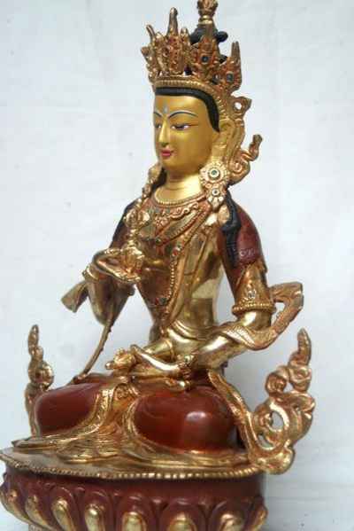 [best Price], Vajrasattva Copper Partly Gold Plated Statue, For A Gift, Altars And Buddhist Ritual