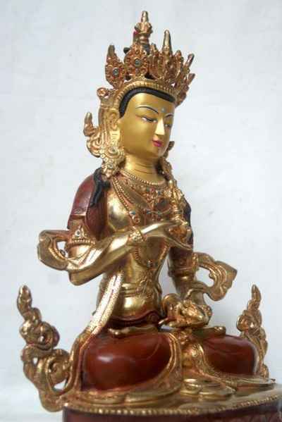 [best Price], Vajrasattva Copper Partly Gold Plated Statue, For A Gift, Altars And Buddhist Ritual