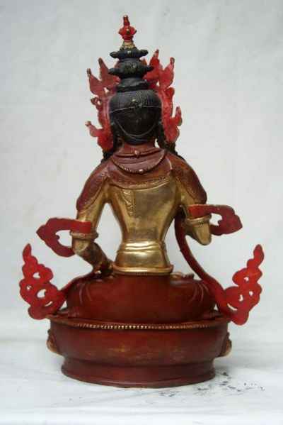 [best Price], Vajrasattva Copper Partly Gold Plated Statue, For A Gift, Altars And Buddhist Ritual