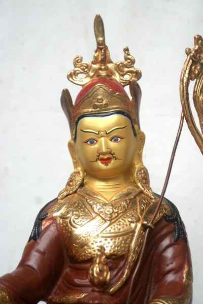 [best Price], Padmasambhava Copper Partly Gold Plated Statue, For A Gift, Altars And Buddhist Ritual