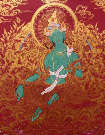 Green Tara Thangka