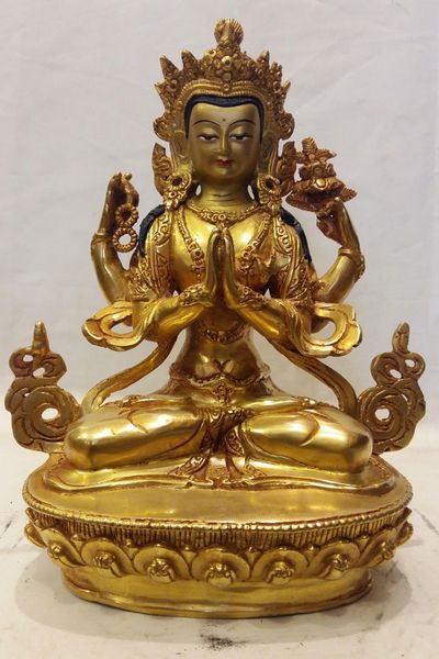 Chenrezig Statue [full Gold Plated]