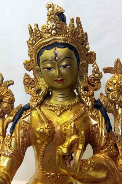 White Tara Statue Full Gold Plated