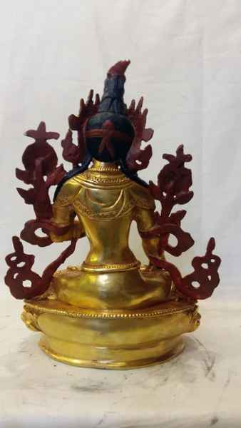 White Tara Statue Full Gold Plated