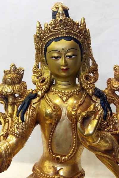 Green Tara Statue Full Gold Plated