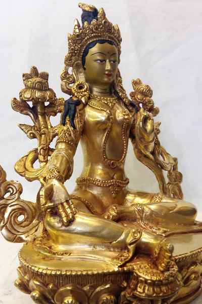 Green Tara Statue Full Gold Plated