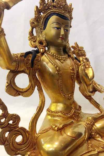 Manjushri Statue Full Gold Plated