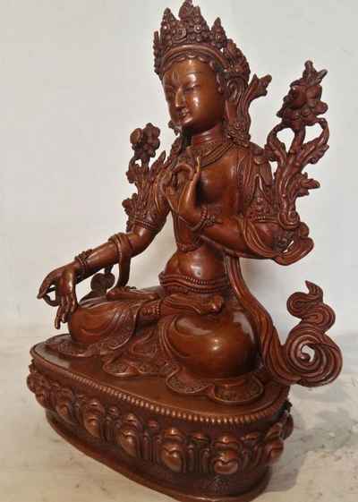 High Quality White Tara Statue Oxidized