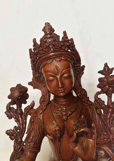 High Quality White Tara Statue Oxidized