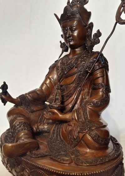 Padmasambhava Statue Dbl Color Oxidized, [old Post], [remakable]