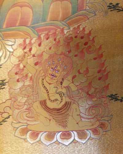 Chenrezig Thangka In Real Gold