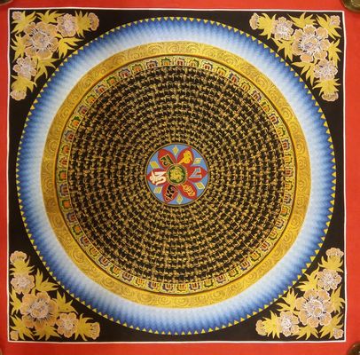 Om Mani Padme Hum Mandala Thangka