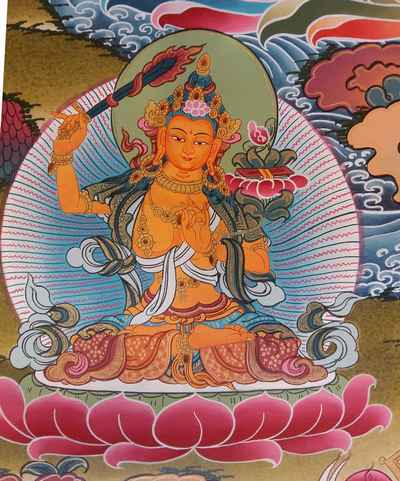 Chenrezig Good Quality Tibetan Thangka Painting