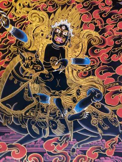 Traditional Palden Lahmo (shri Devi) Tibetan Thangka Painting