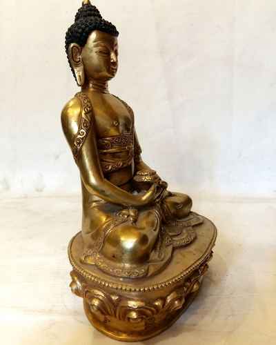 Amitabha Buddha Statue - Full Fire Gold Plated