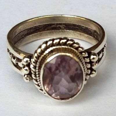 Sterling Silver Ring Amethyst