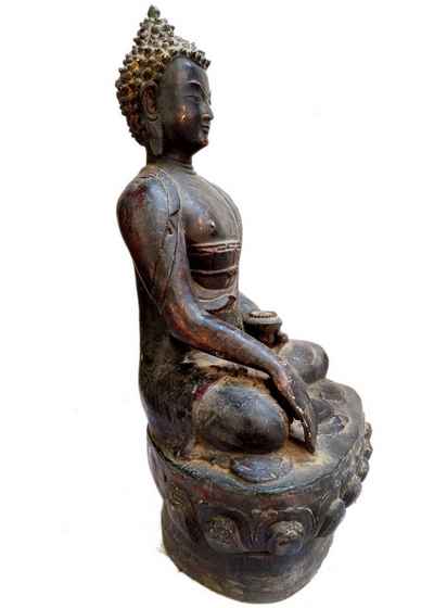 Shakyamuni Buddha Black Antique Finishing