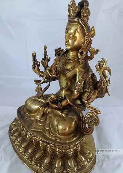 [rare Find], Statue Of Maha Vajrasattva - Full Fire Gold Plated, [sold]