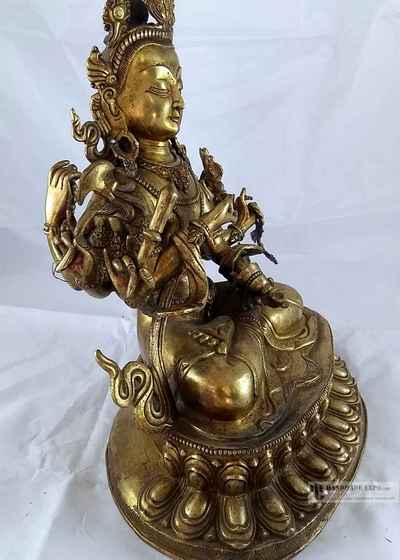 [rare Find], Statue Of Maha Vajrasattva - Full Fire Gold Plated, [sold]