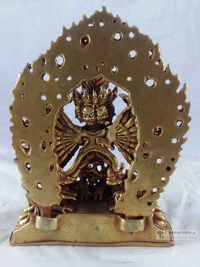 Statue Of Yamantaka - Heruka [vajrabhairava]- [full Gold Plated]