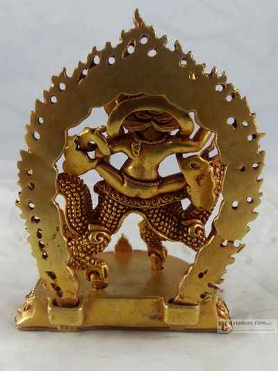 Statue Of Malla Kuber [white Jambhala] - [full Gold Plated], [fine Quality]