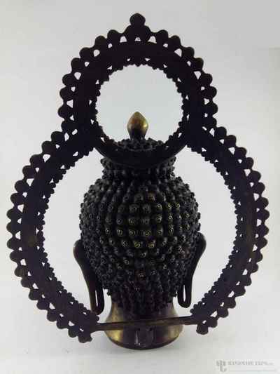 Brass Handmade Buddha Head With Background